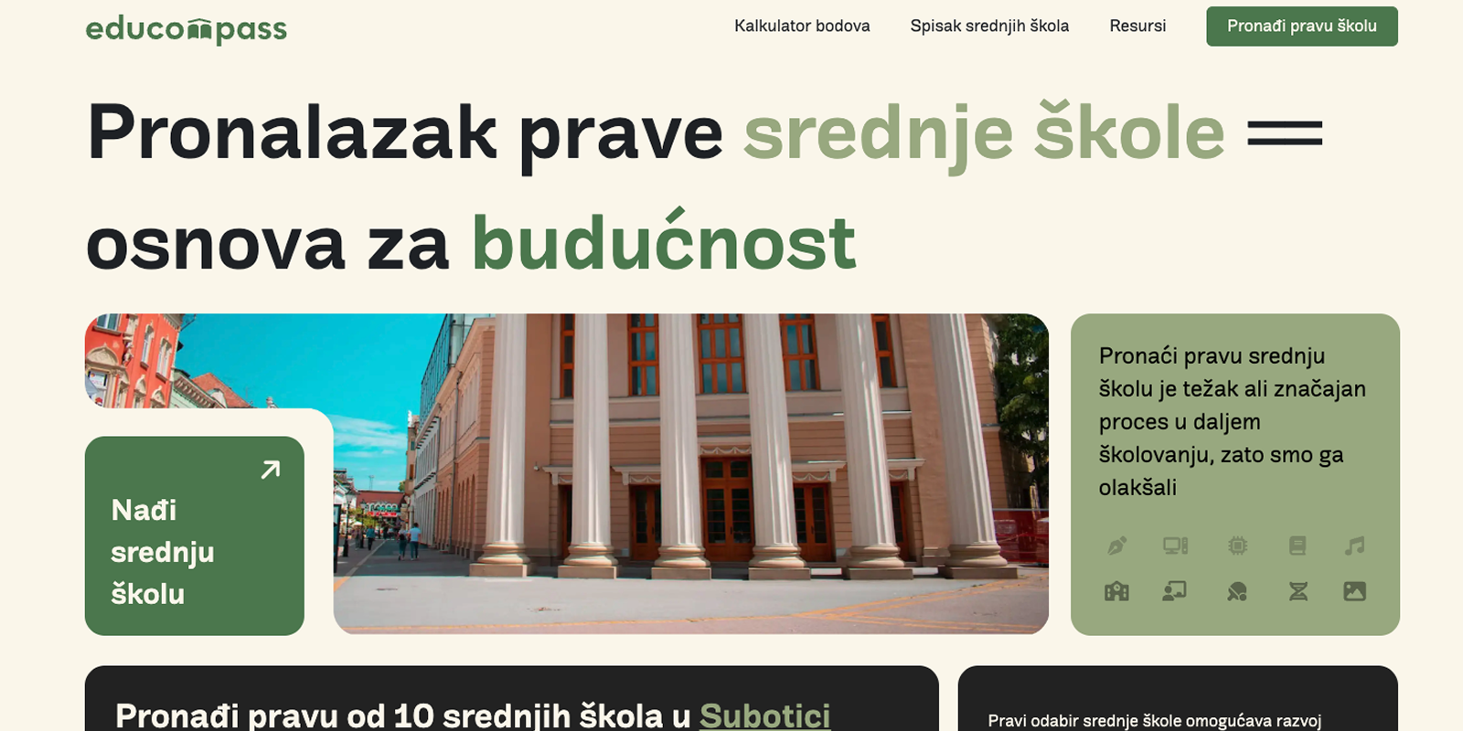 EduKompas platform interface